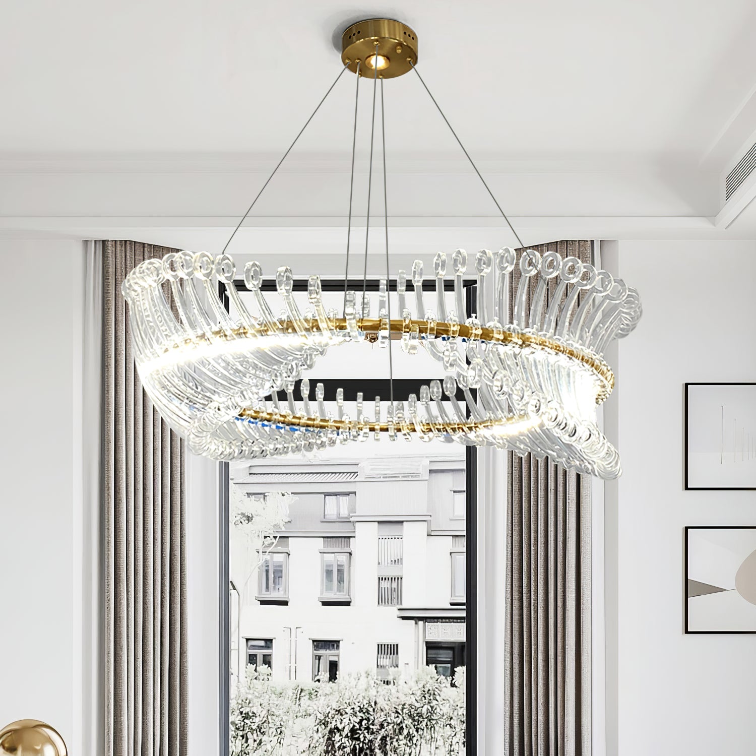WINTERBORNE CRYSTAL ORBILLION CHANDELIER