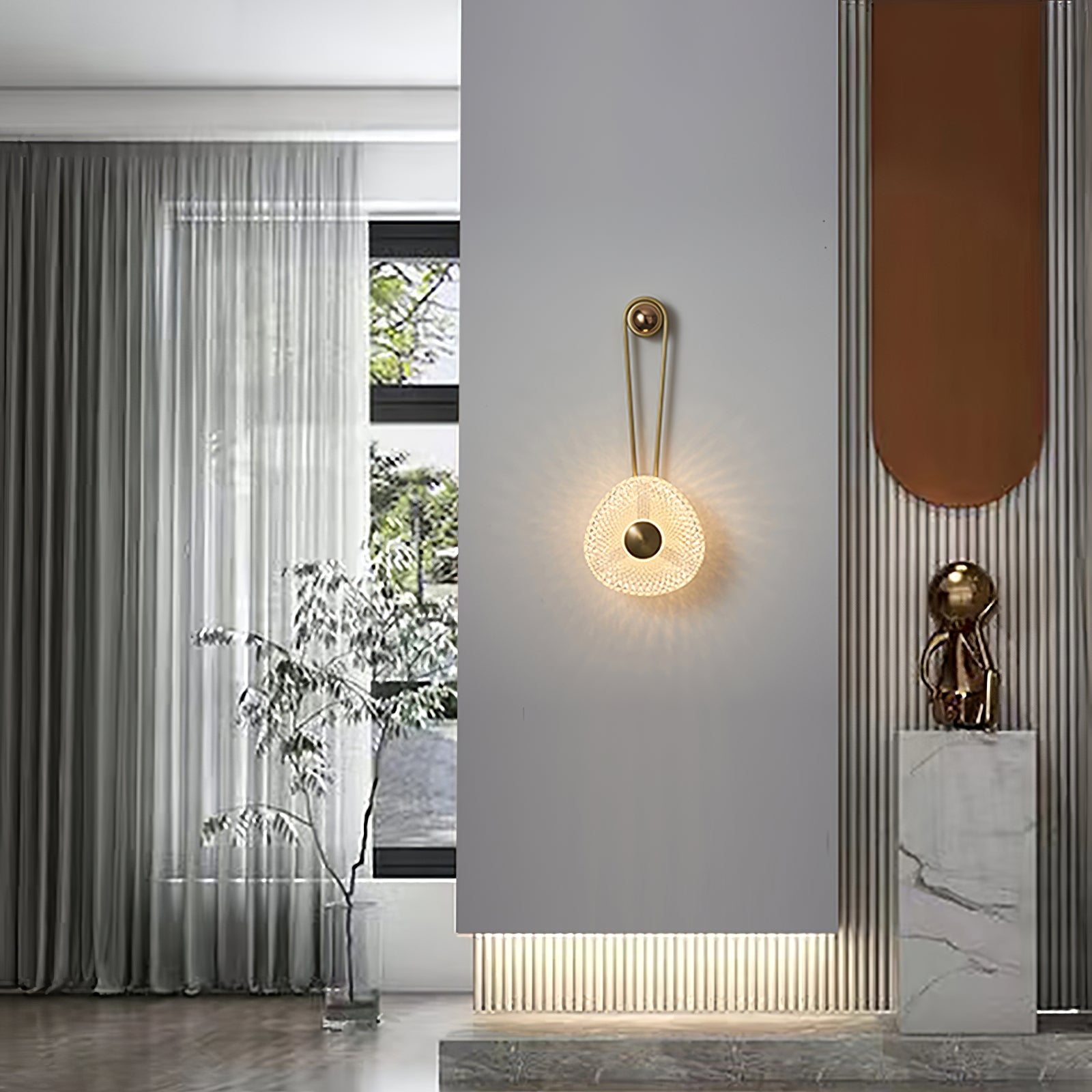 WINTHROP VINTAGE BRASS WALL SCONCE