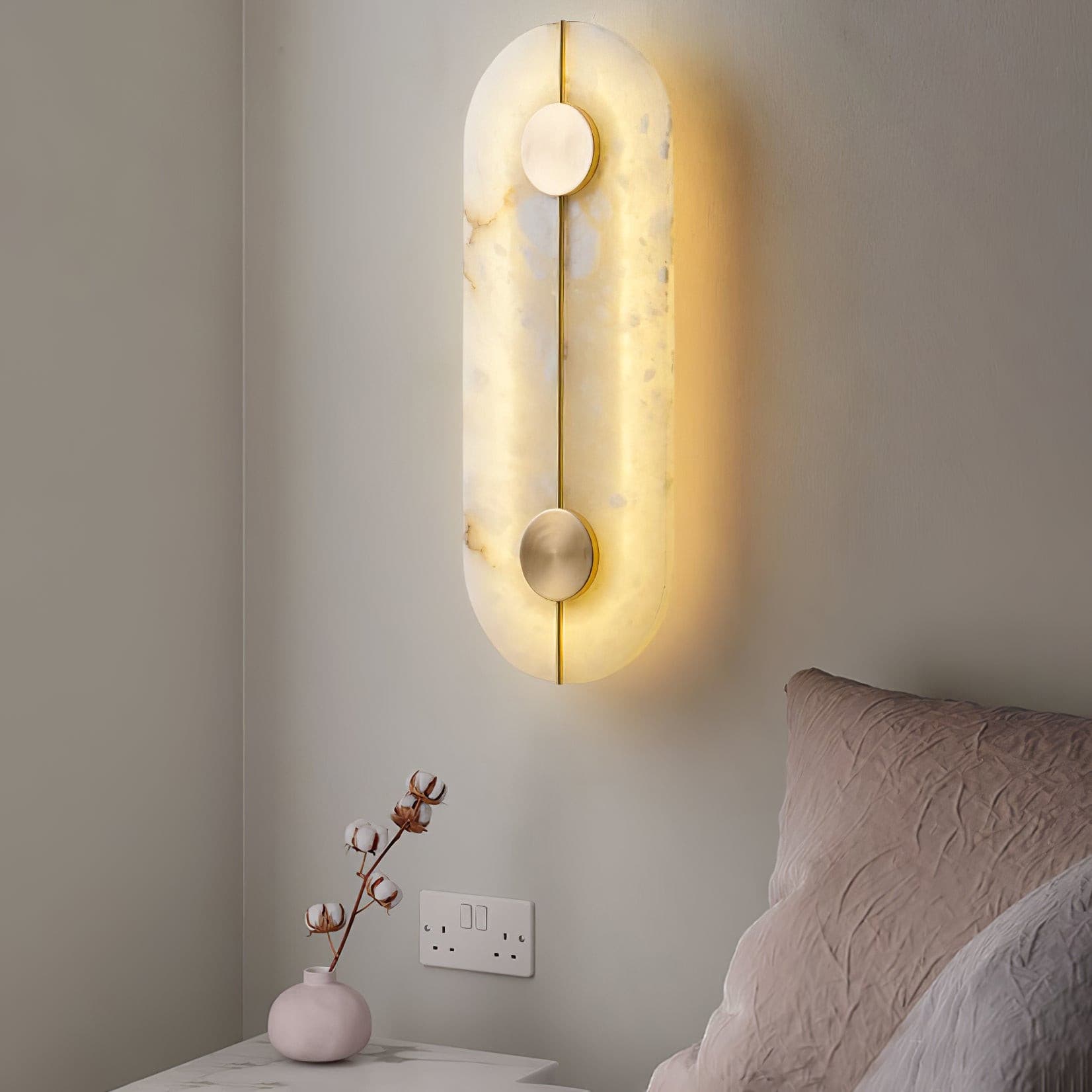 WINTHROP ALABASTER GLOW WALL SCONCE