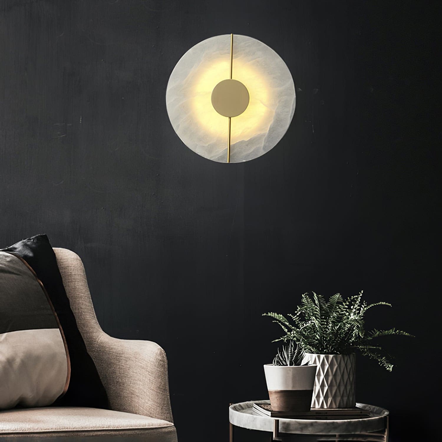 WINTHROP ALABASTER GLOW WALL SCONCE