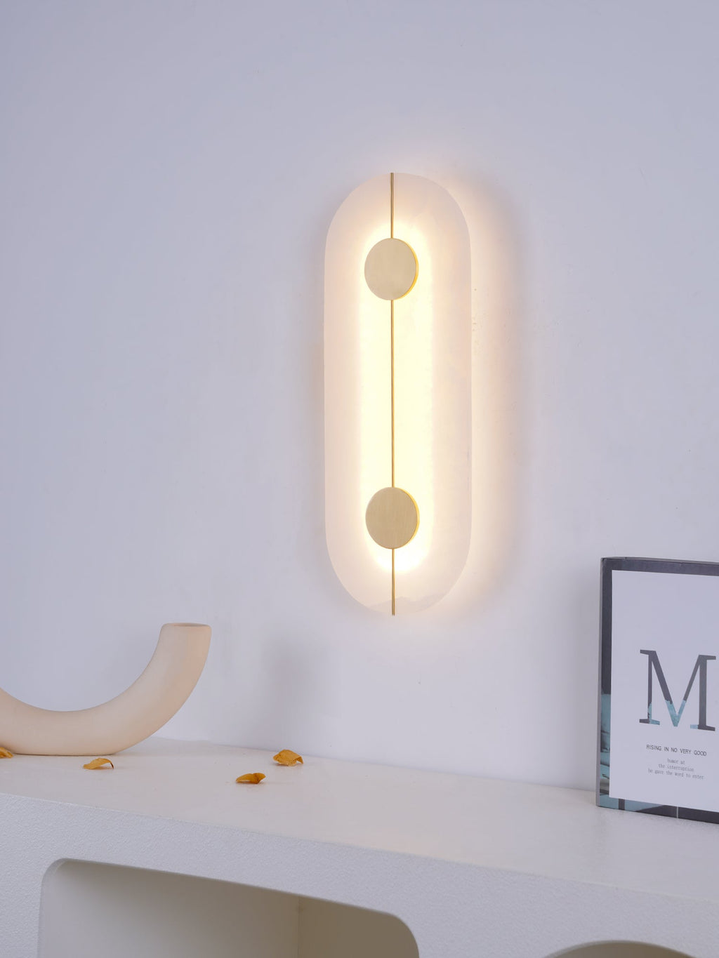 WINTHROP ALABASTER GLOW WALL SCONCE