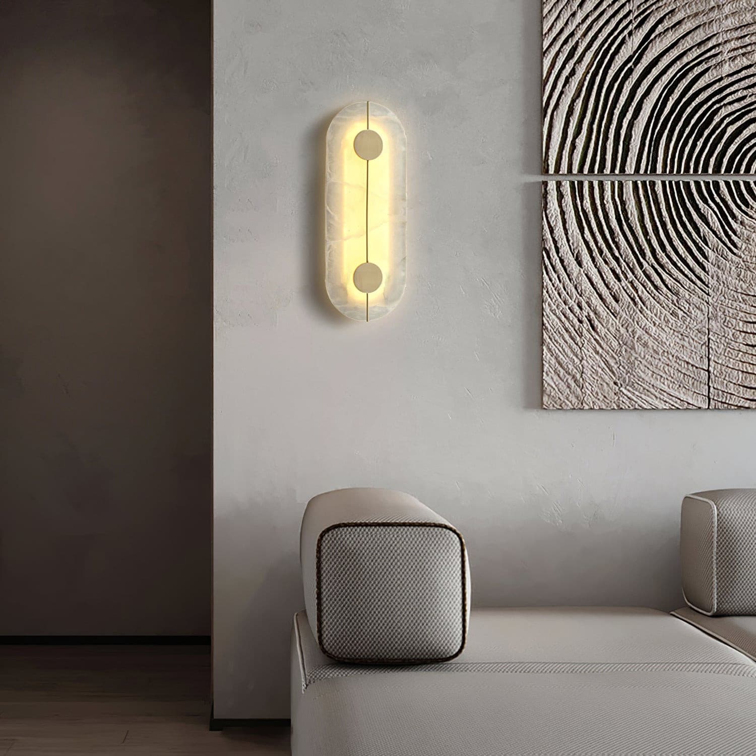 WINTHROP ALABASTER GLOW WALL SCONCE