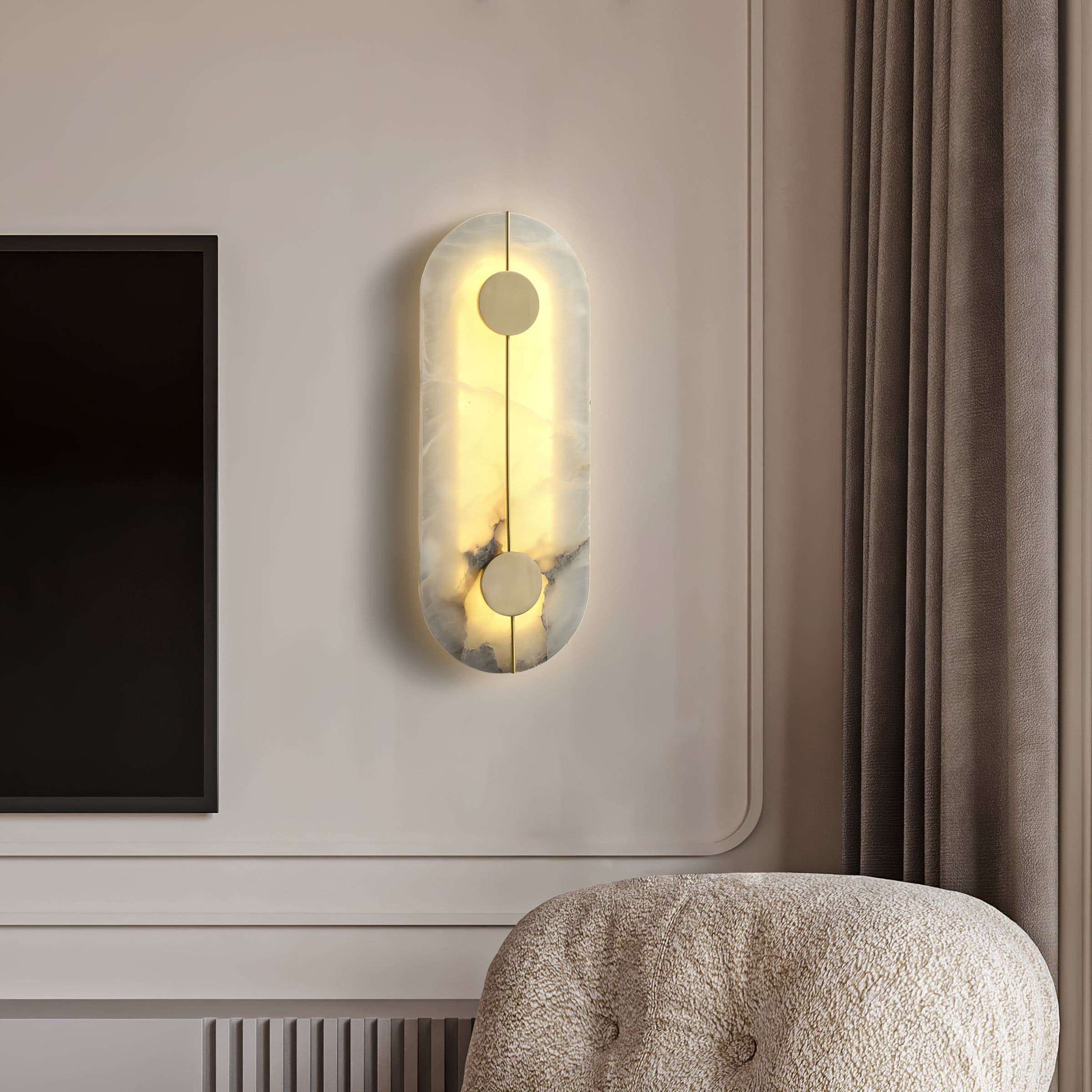 WINTHROP ALABASTER GLOW WALL SCONCE