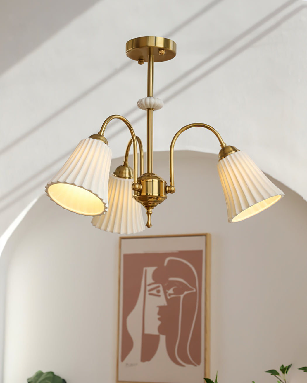 WINTHROP VINTAGE BRASS CEILING LANTERN