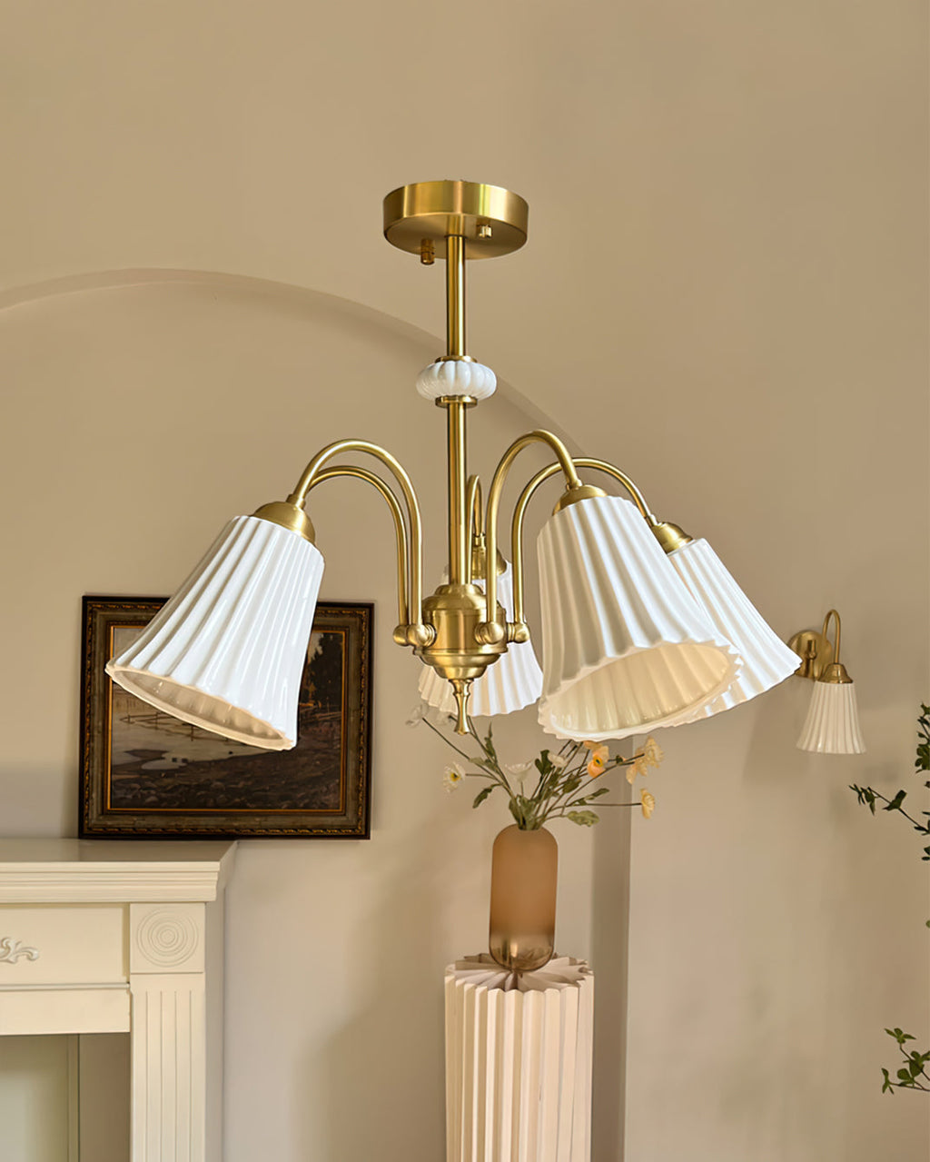 WINTHROP VINTAGE BRASS CEILING LANTERN