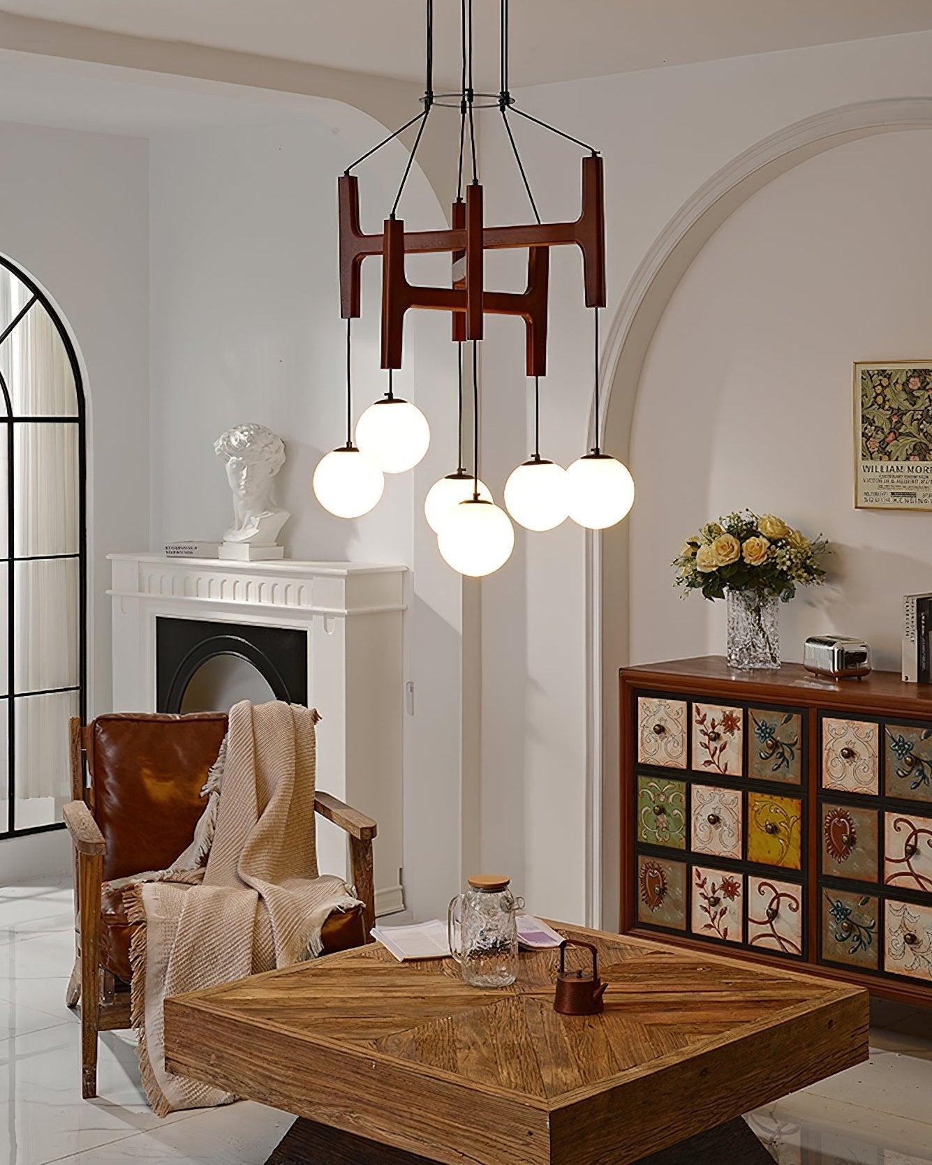 FENWICK CRYSTAL DROPLET CEILING LANTERN