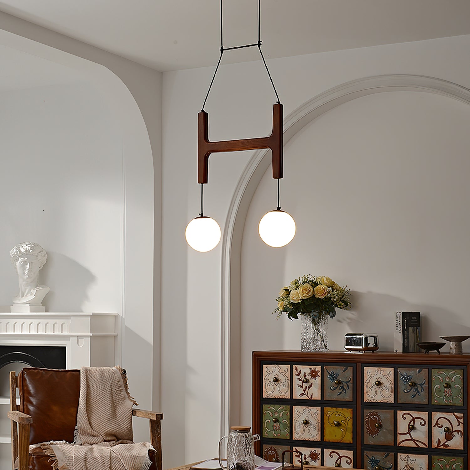 FENWICK CRYSTAL DROPLET CEILING LANTERN