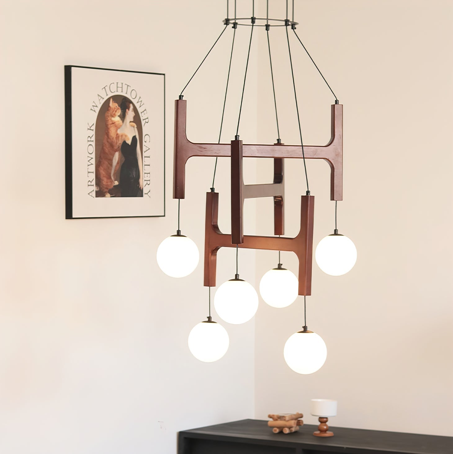 FENWICK CRYSTAL DROPLET CEILING LANTERN