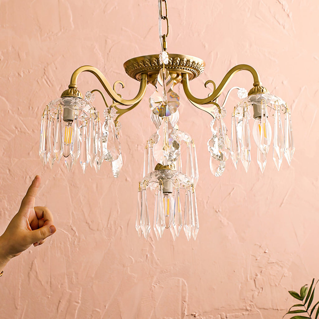 WINDSOR CRYSTAL TEARDROP CEILING LIGHT
