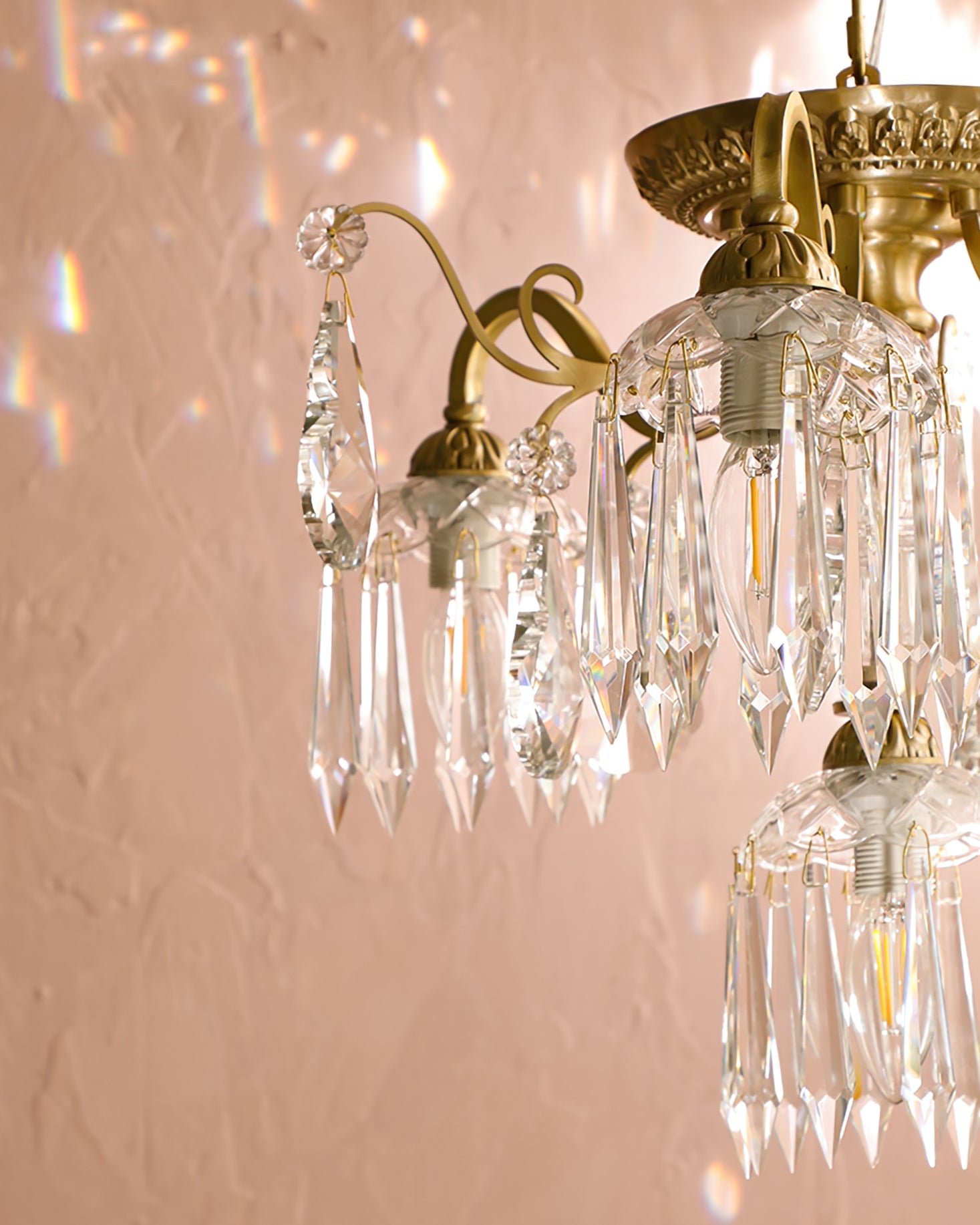 WINDSOR CRYSTAL TEARDROP CEILING LIGHT