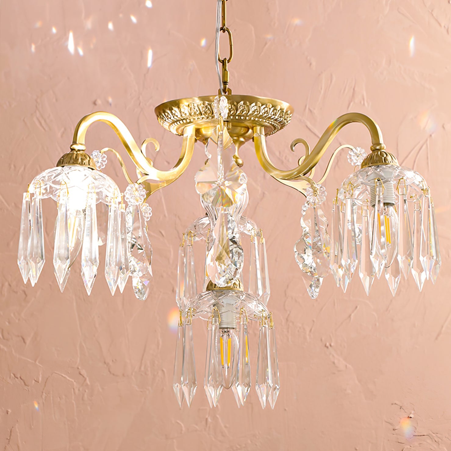 WINDSOR CRYSTAL TEARDROP CEILING LIGHT