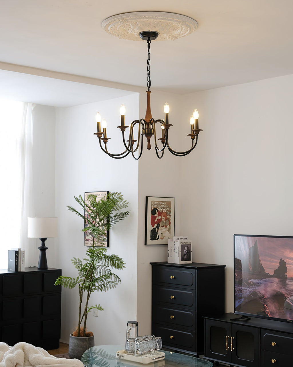 CLARISSA CRYSTAL LATTICE CEILING LIGHT
