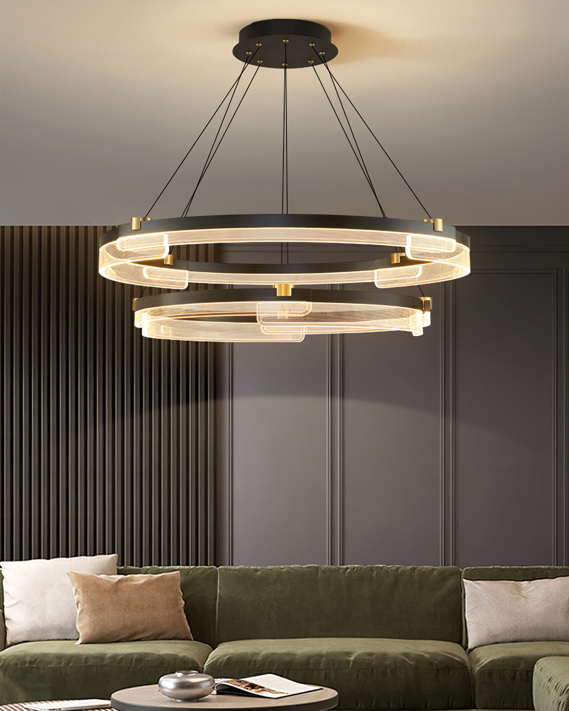 ELMSWORTH CRYSTAL DRAPED CEILING LANTERN