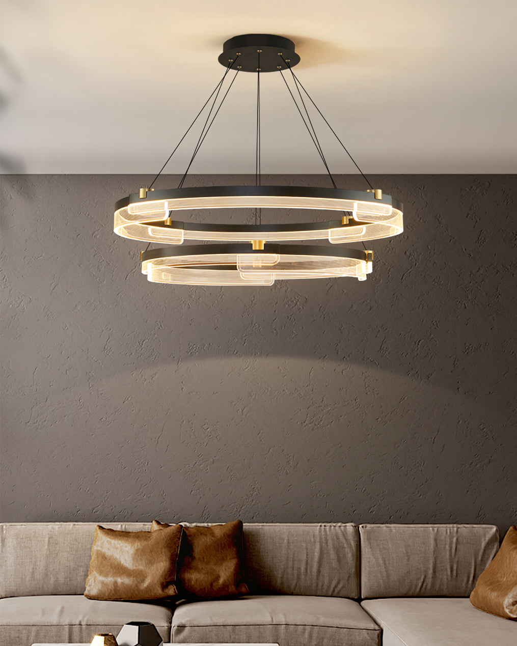ELMSWORTH CRYSTAL DRAPED CEILING LANTERN