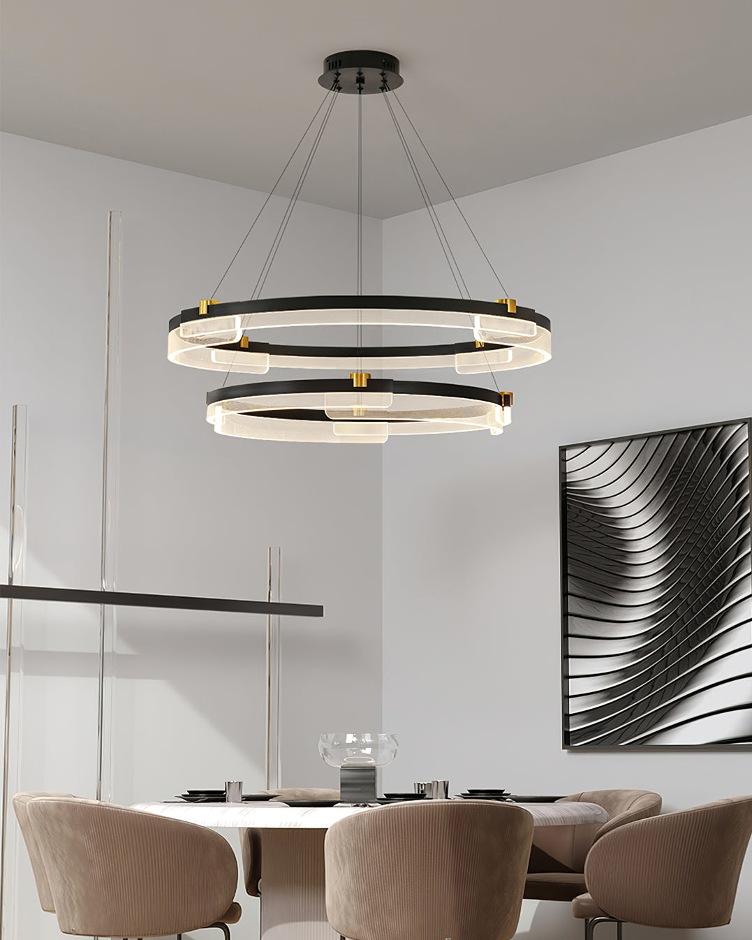 ELMSWORTH CRYSTAL DRAPED CEILING LANTERN