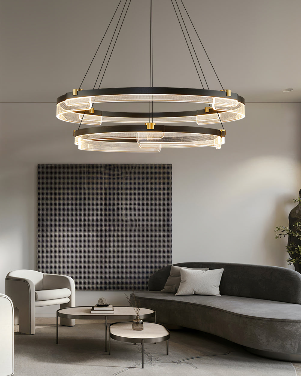 ELMSWORTH CRYSTAL DRAPED CEILING LANTERN