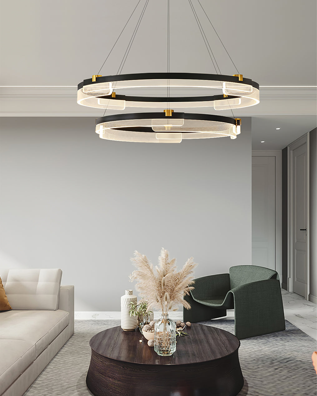 ELMSWORTH CRYSTAL DRAPED CEILING LANTERN
