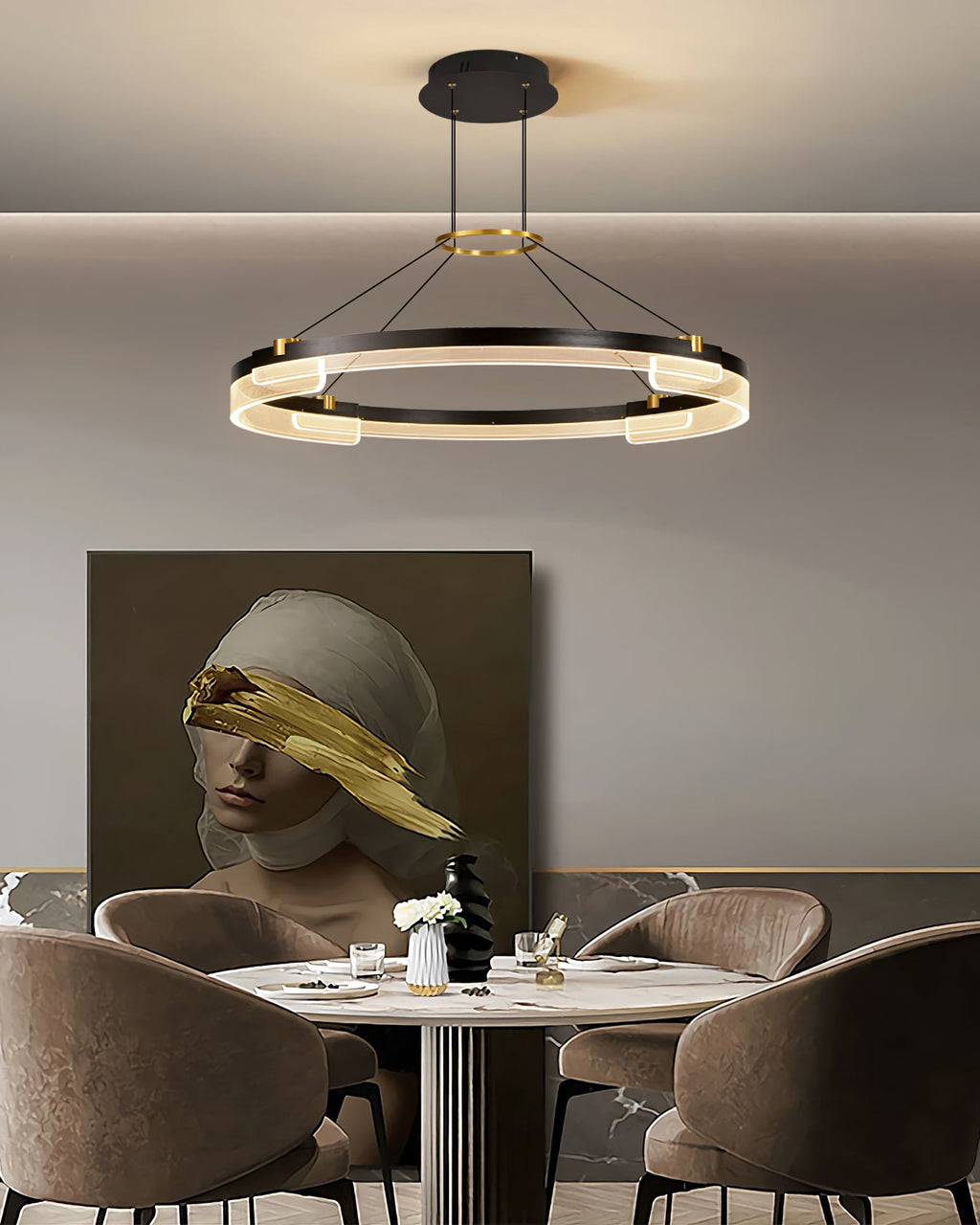 ELMSWORTH CRYSTAL DRAPED CEILING LANTERN