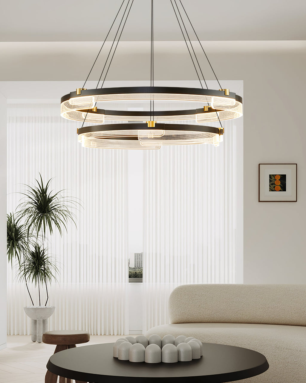 ELMSWORTH CRYSTAL DRAPED CEILING LANTERN