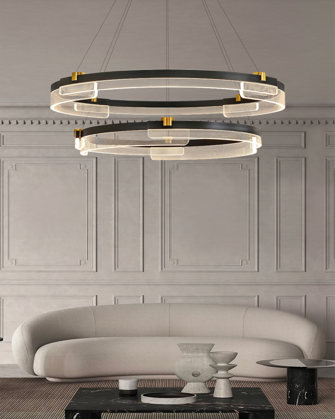 ELMSWORTH CRYSTAL DRAPED CEILING LANTERN