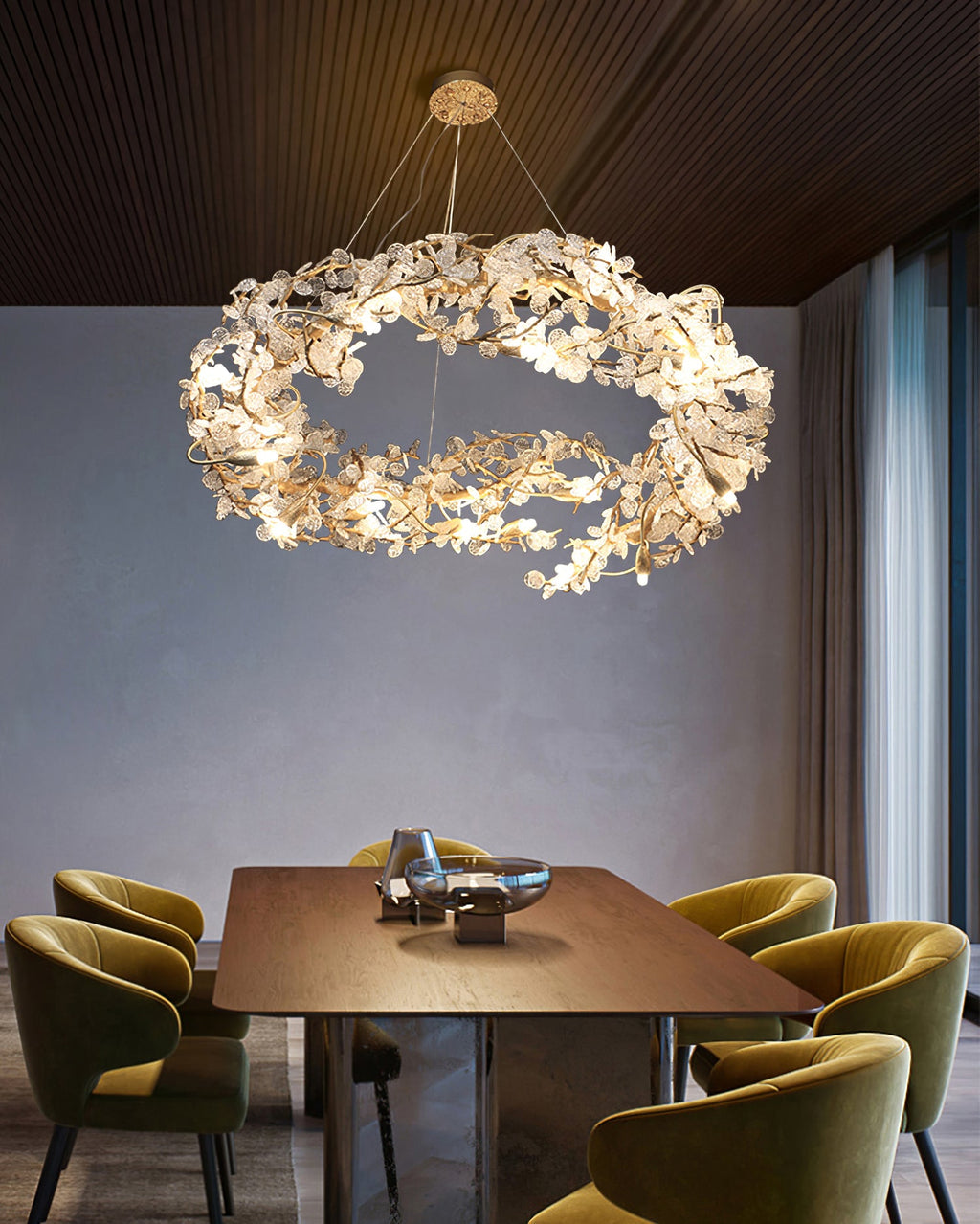 WINTHROP CRYSTAL DROPLET CEILING LANTERN