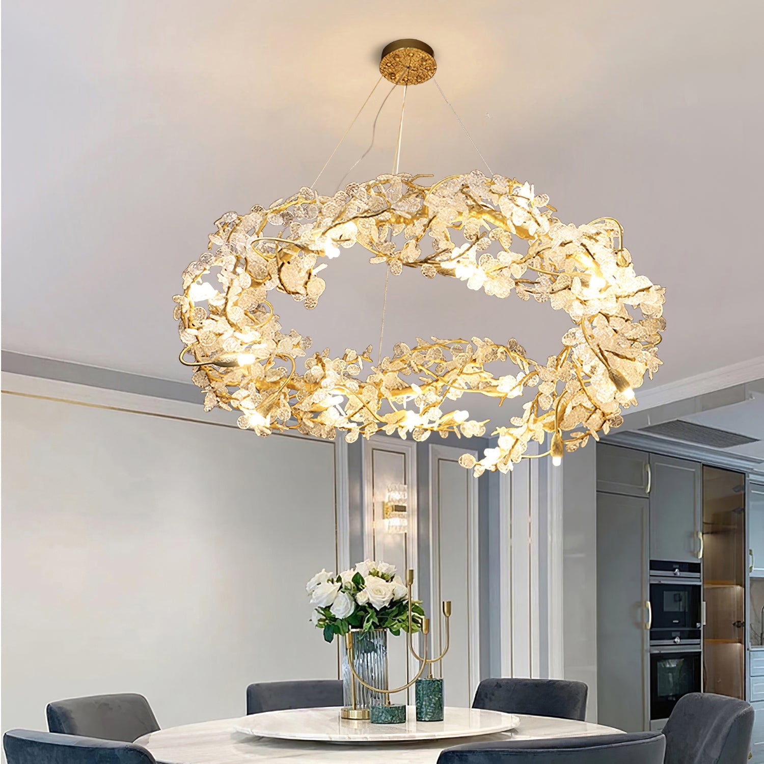 WINTHROP CRYSTAL DROPLET CEILING LANTERN