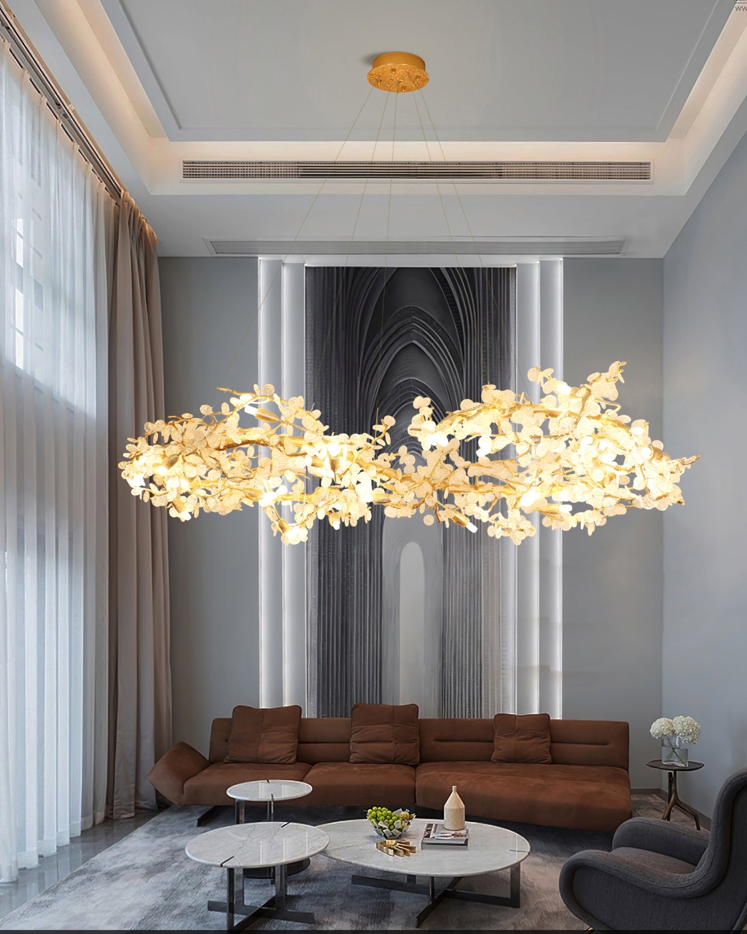WINTHROP CRYSTAL DROPLET CEILING LANTERN