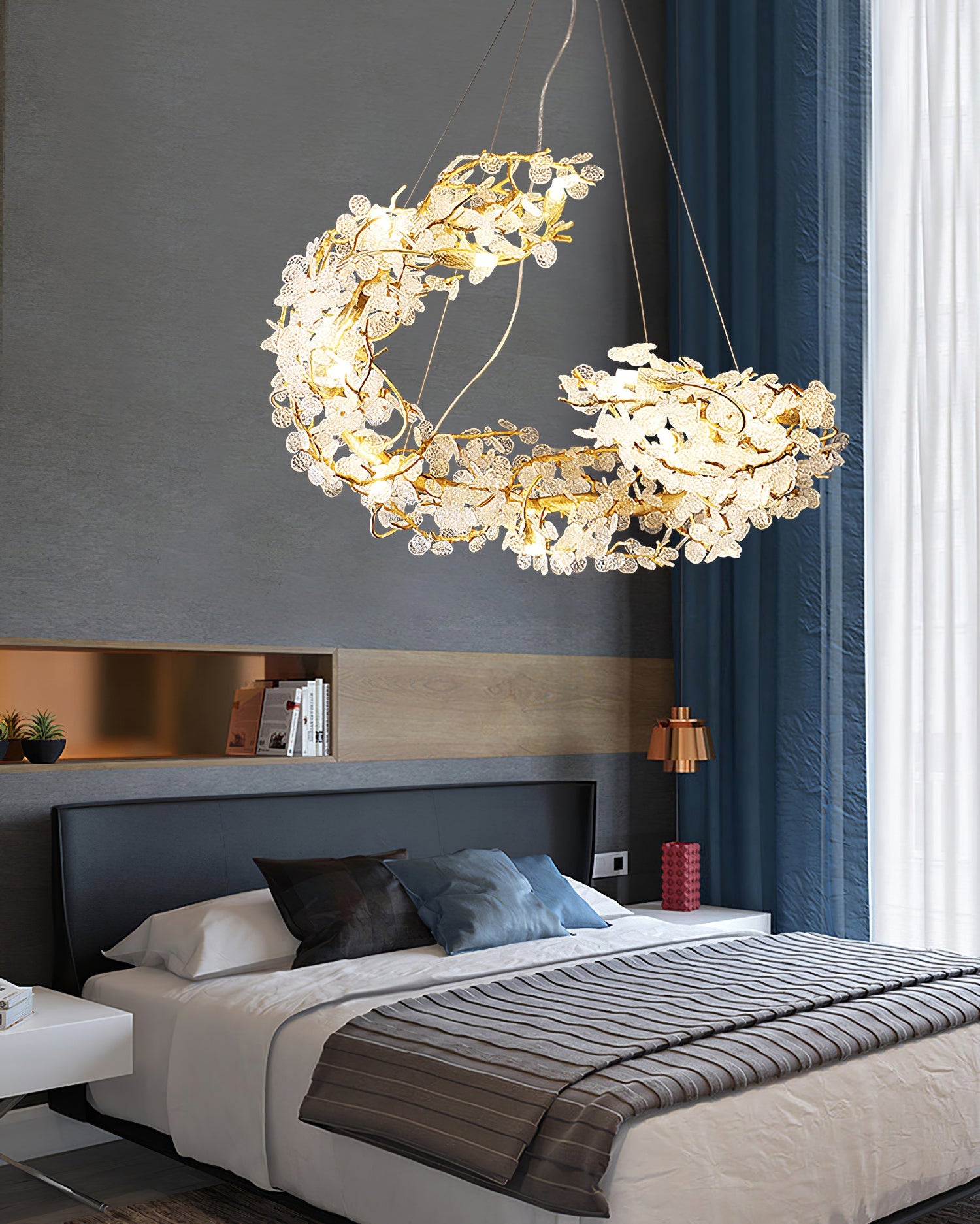 WINTHROP CRYSTAL DROPLET CEILING LANTERN