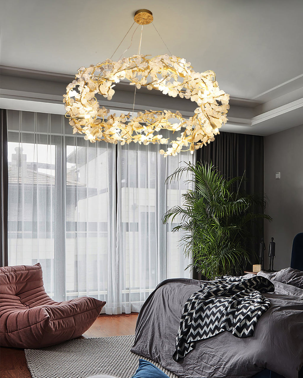WINTHROP CRYSTAL DROPLET CEILING LANTERN