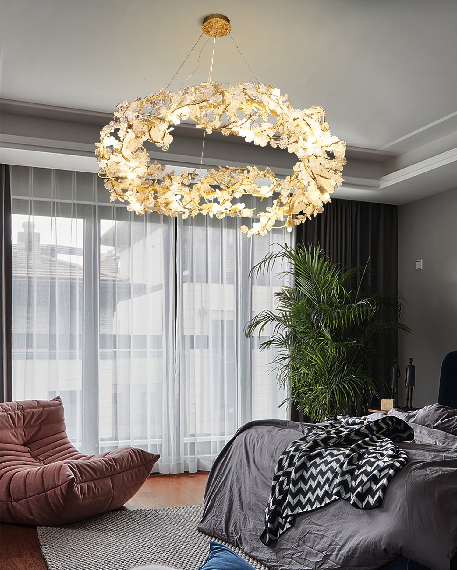 WINTHROP CRYSTAL DROPLET CEILING LANTERN