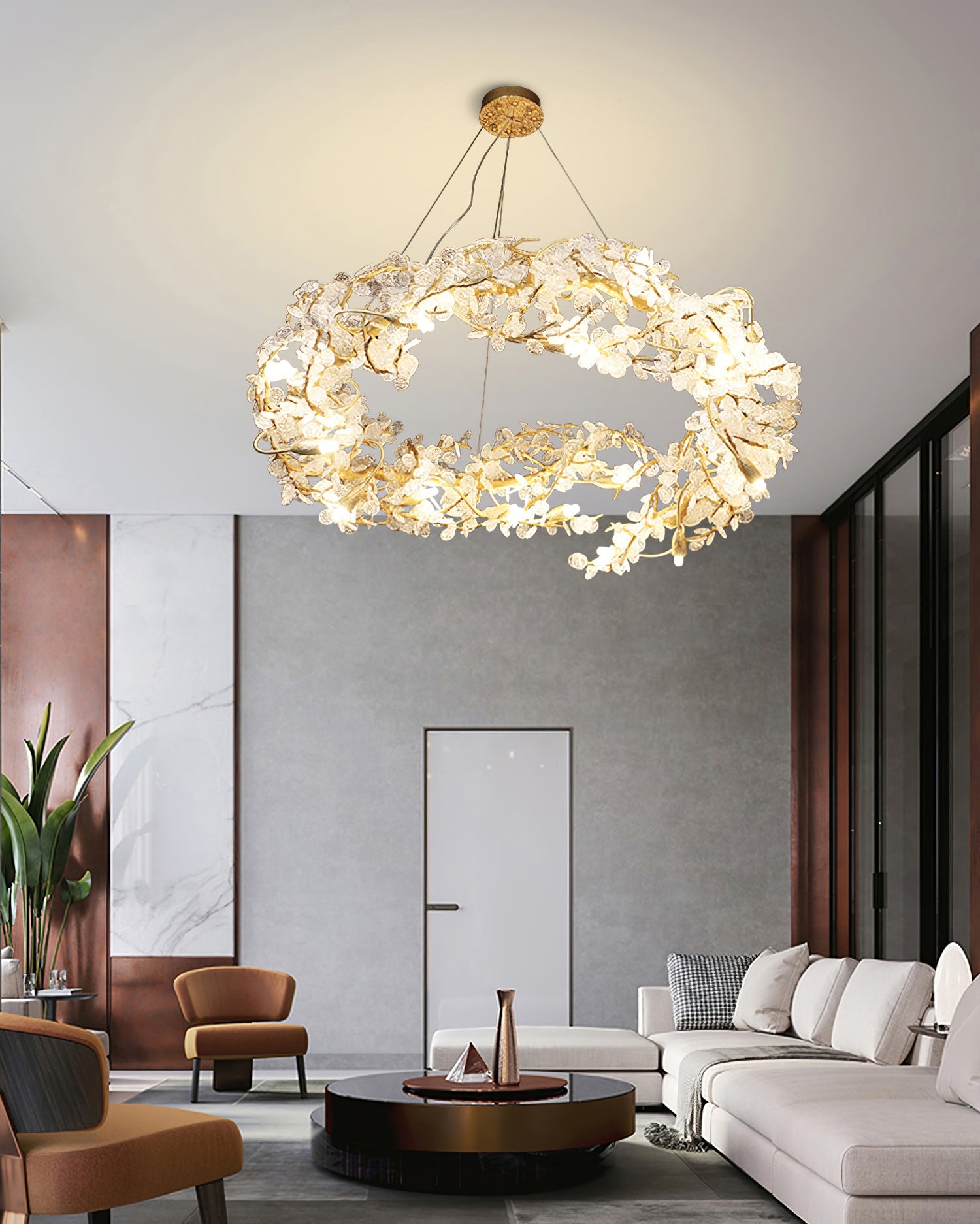 WINTHROP CRYSTAL DROPLET CEILING LANTERN