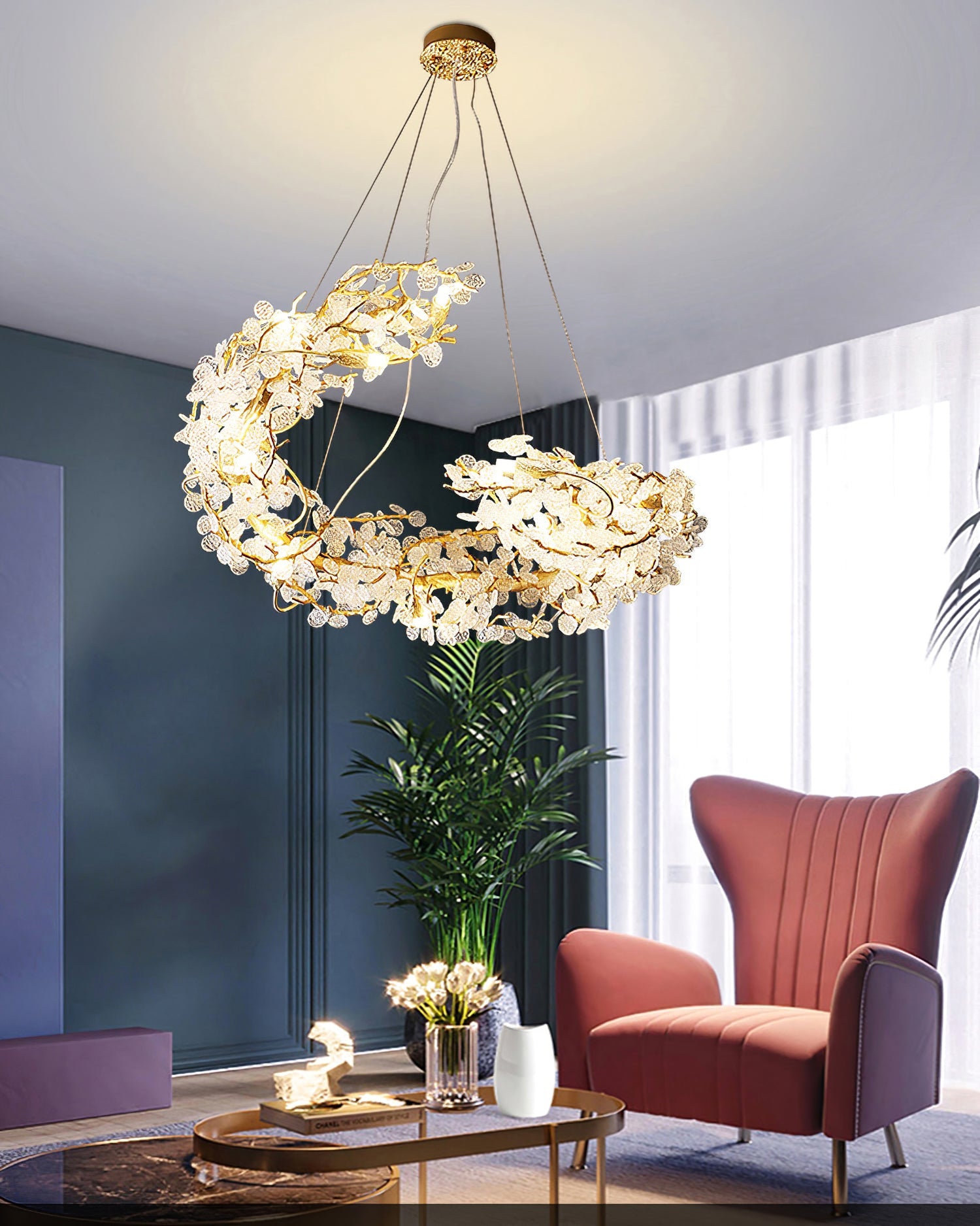 WINTHROP CRYSTAL DROPLET CEILING LANTERN