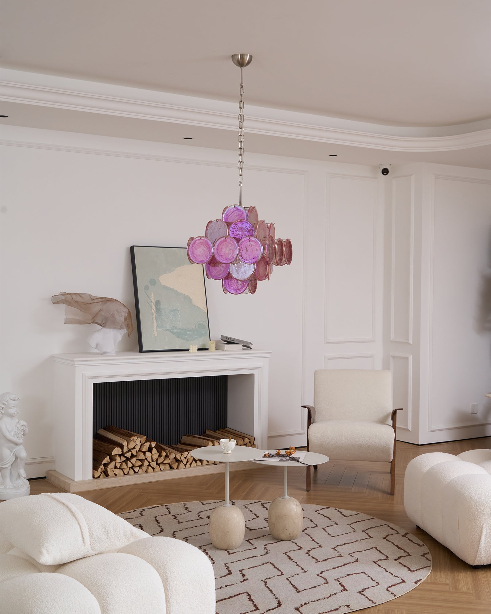 FLORENCE ROSE DISK MURANO CEILING LANTERN