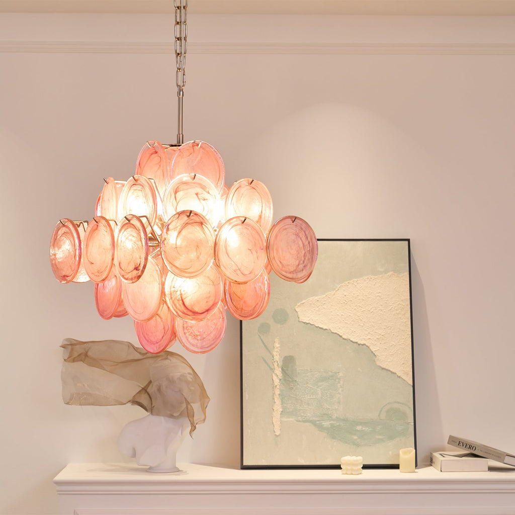 FLORENCE ROSE DISK MURANO CEILING LANTERN