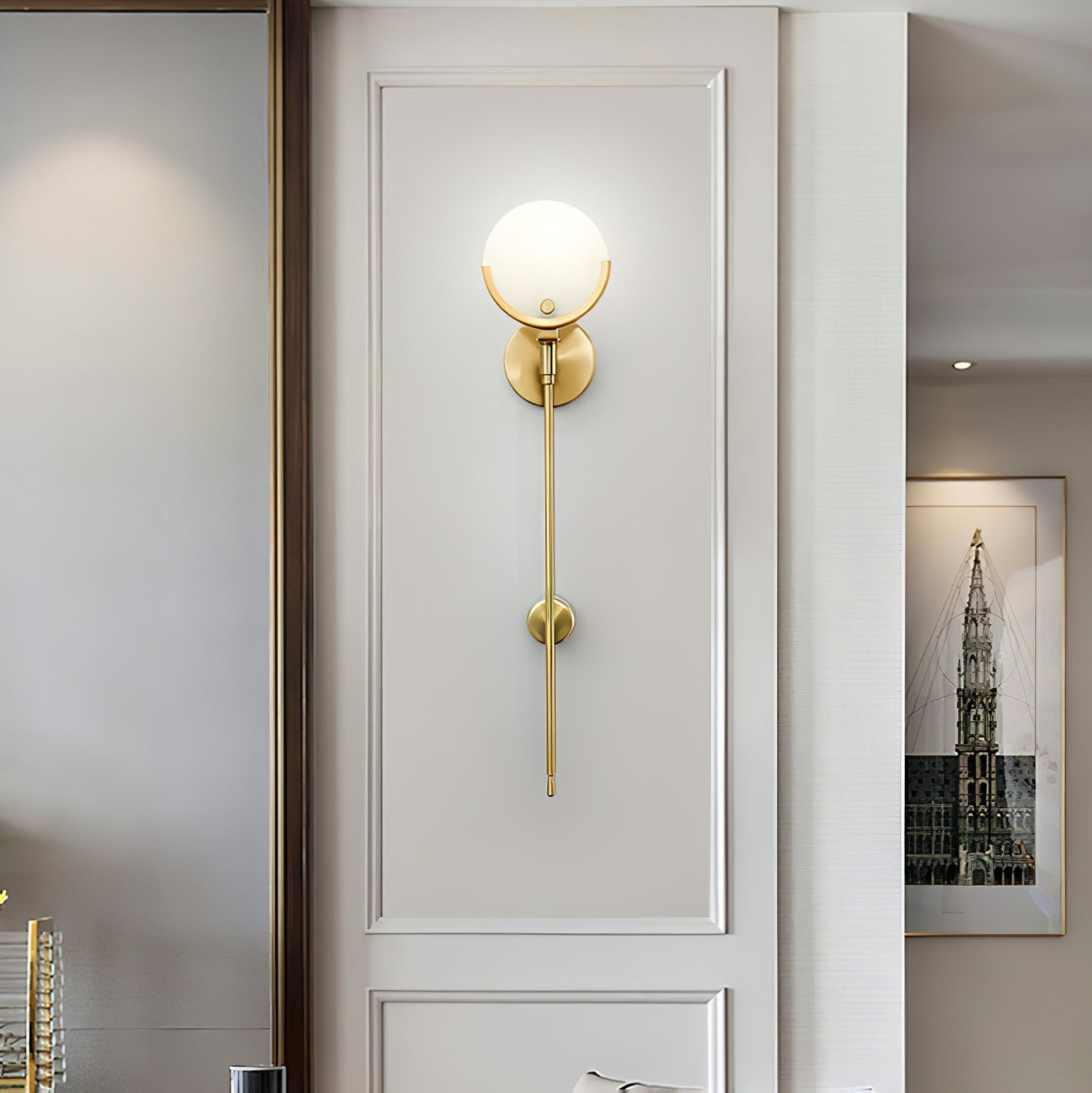 WINTERBOURNE BRASS EMBELLISHED WALL SCONCE
