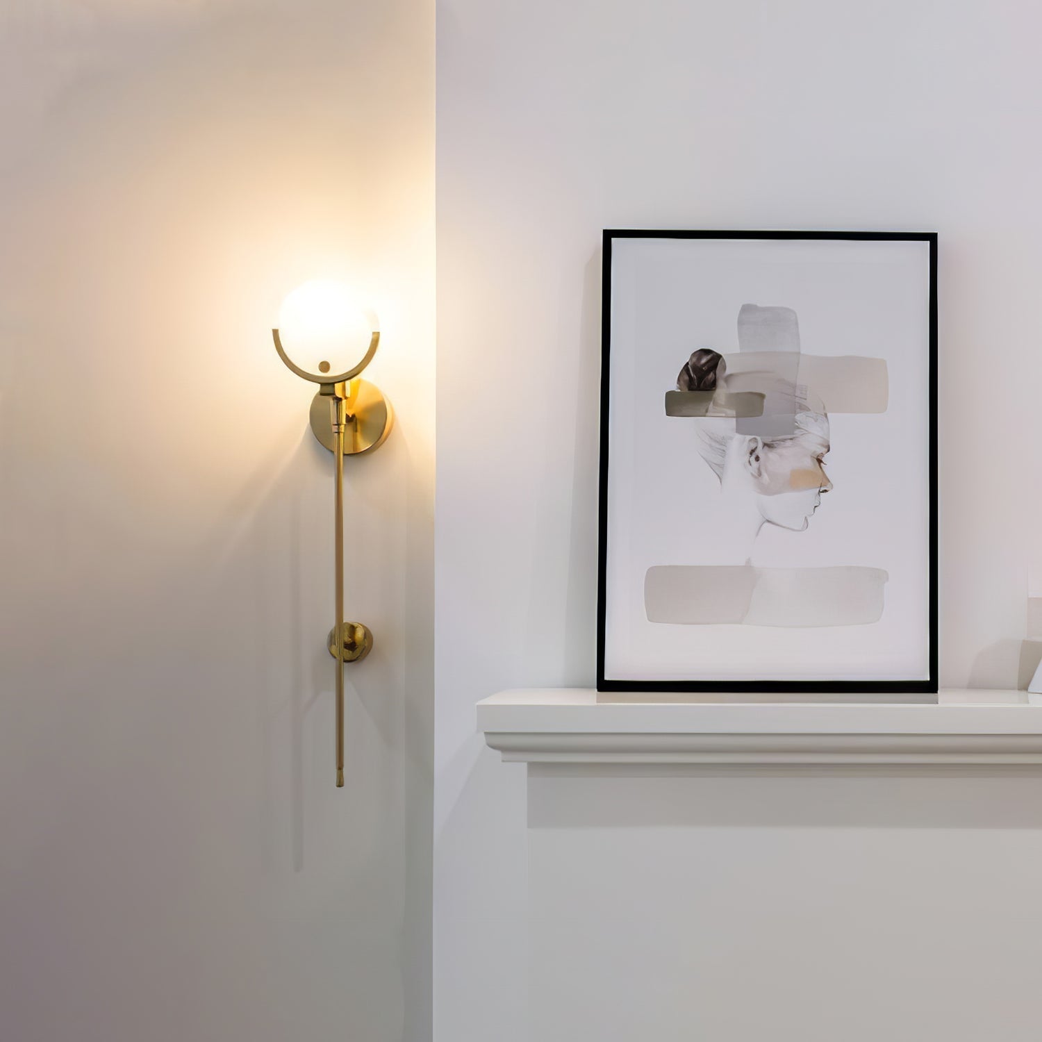 WINTERBOURNE BRASS EMBELLISHED WALL SCONCE