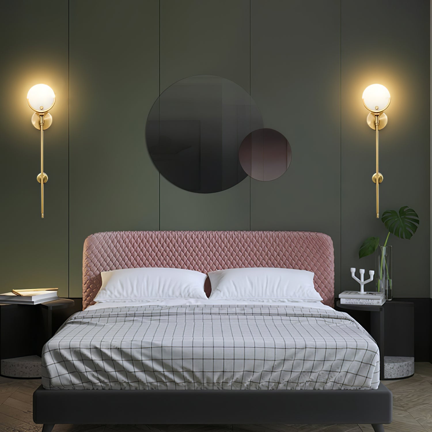 WINTERBOURNE BRASS EMBELLISHED WALL SCONCE