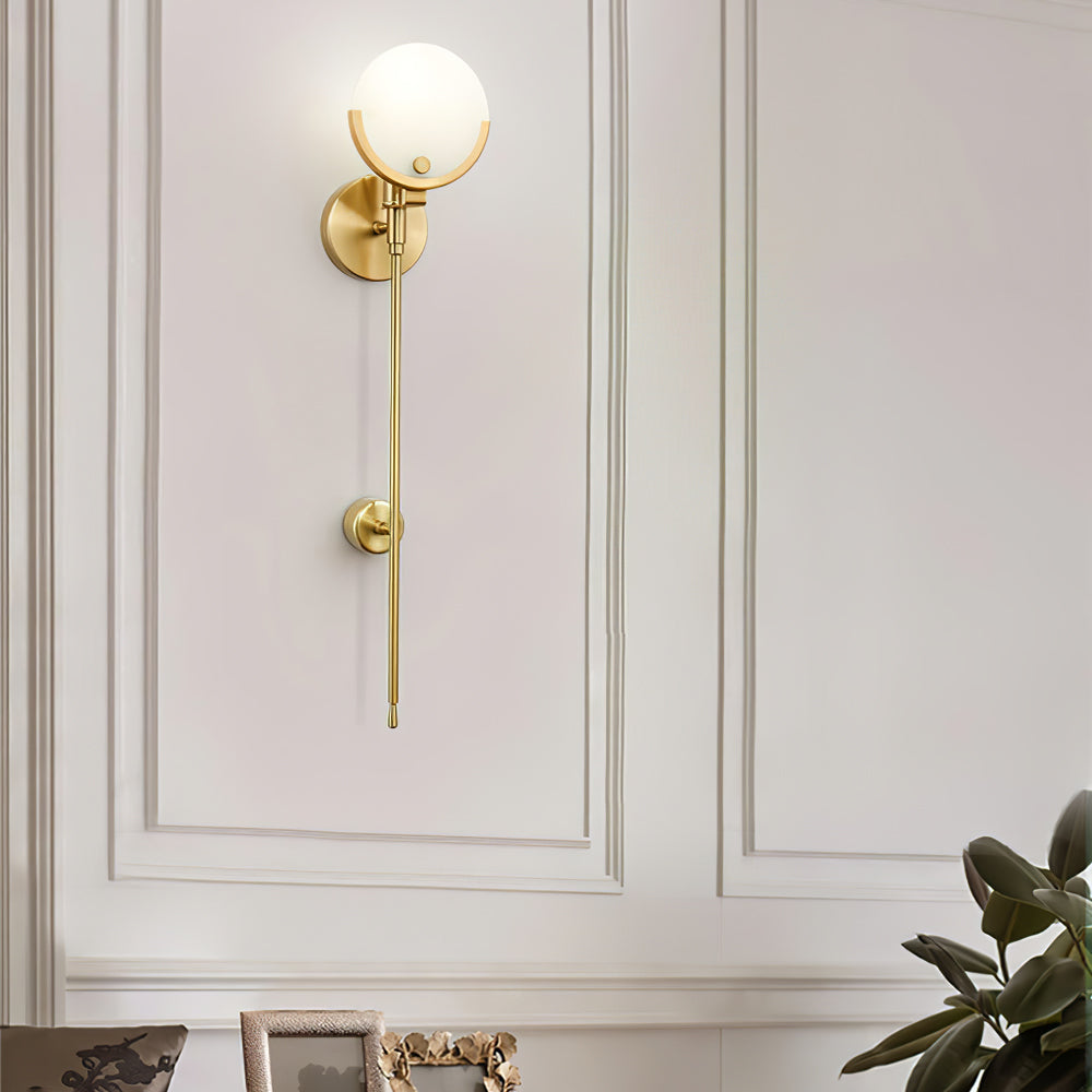 WINTERBOURNE BRASS EMBELLISHED WALL SCONCE