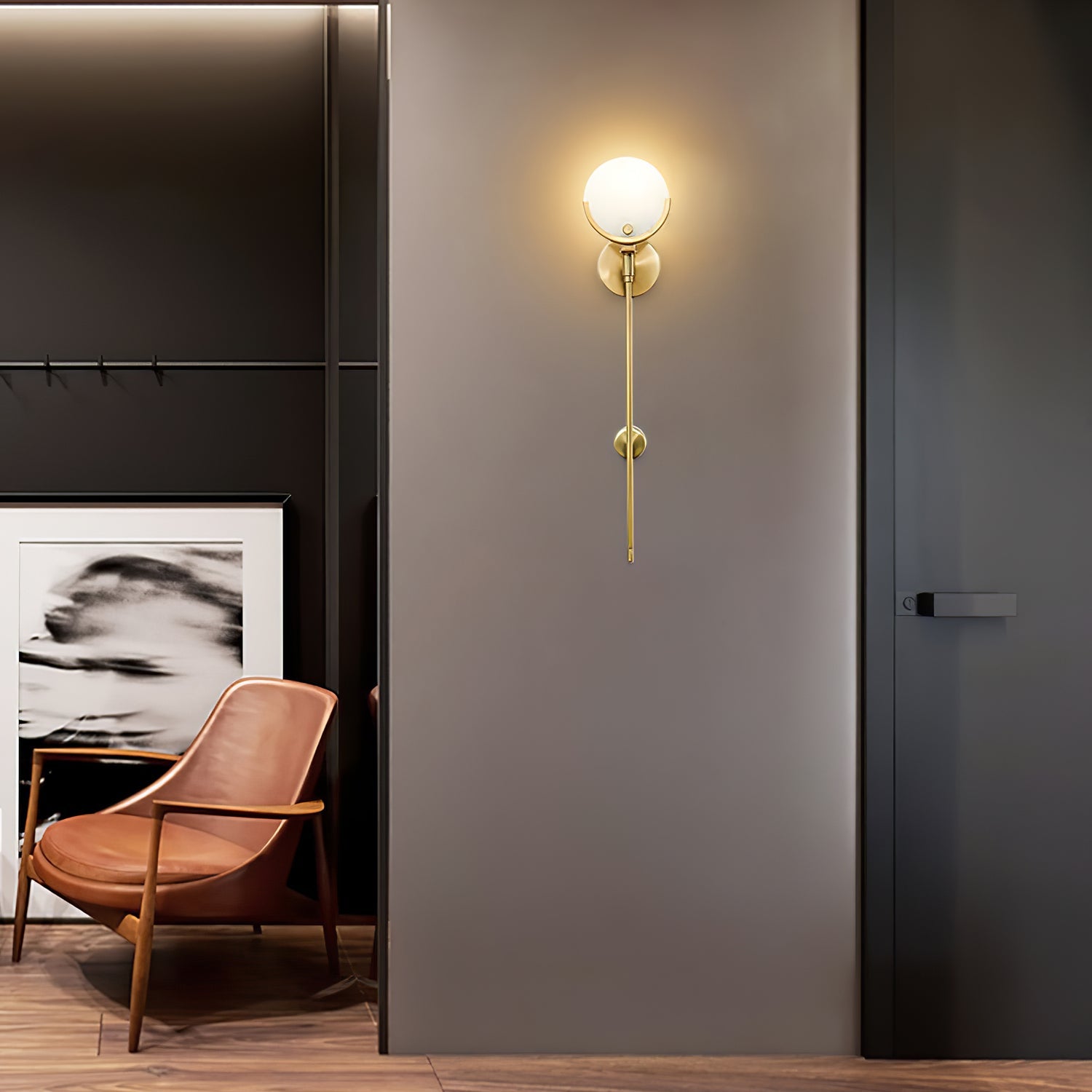WINTERBOURNE BRASS EMBELLISHED WALL SCONCE