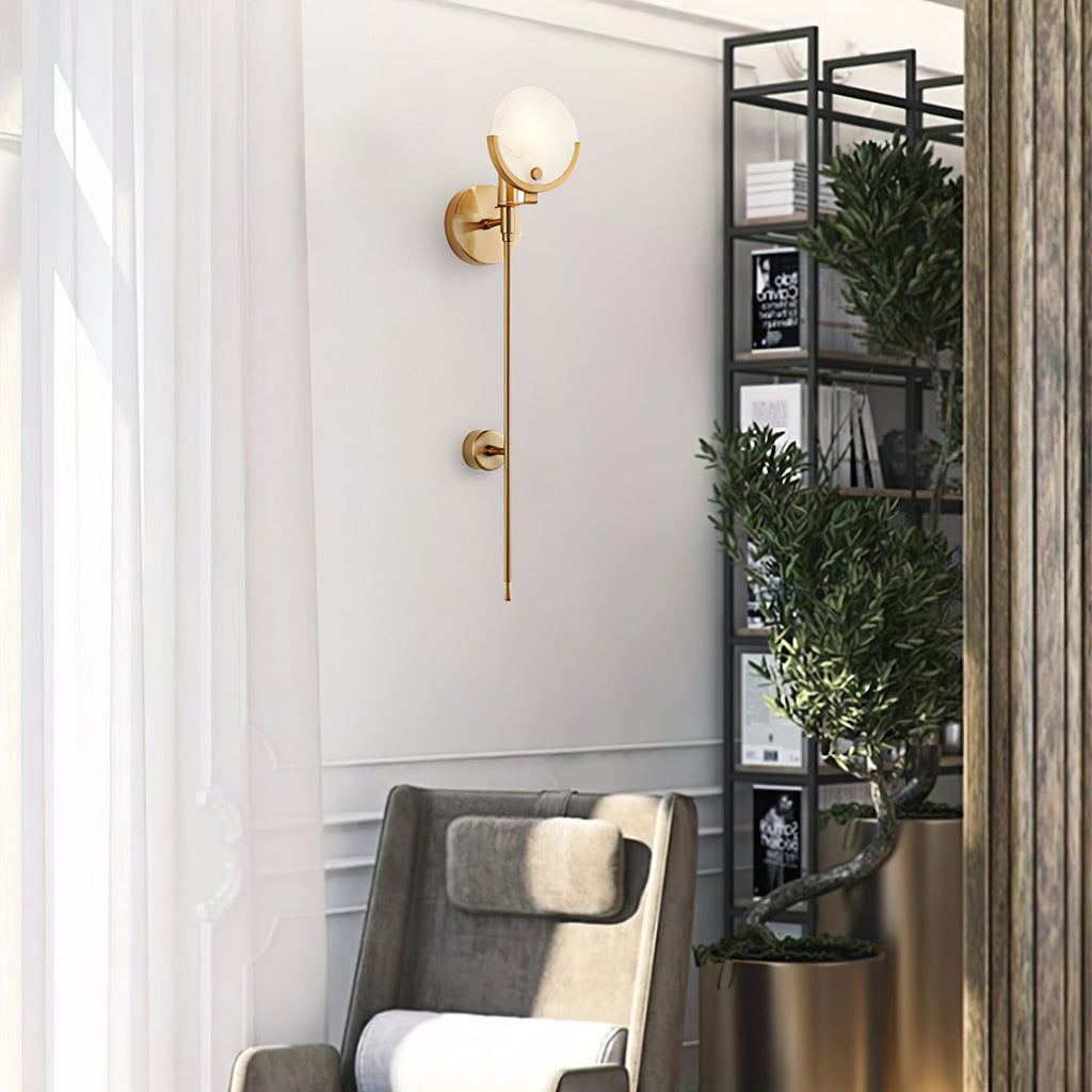 WINTERBOURNE BRASS EMBELLISHED WALL SCONCE