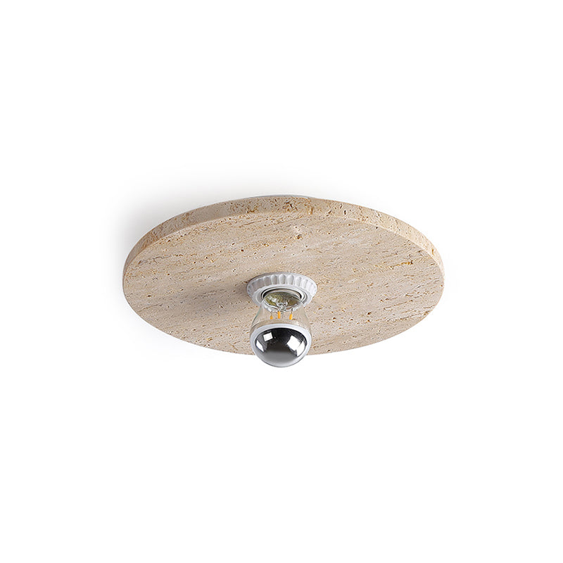 CHARLESTON TRAVERTINE DRUM LIGHTING FIXTURE