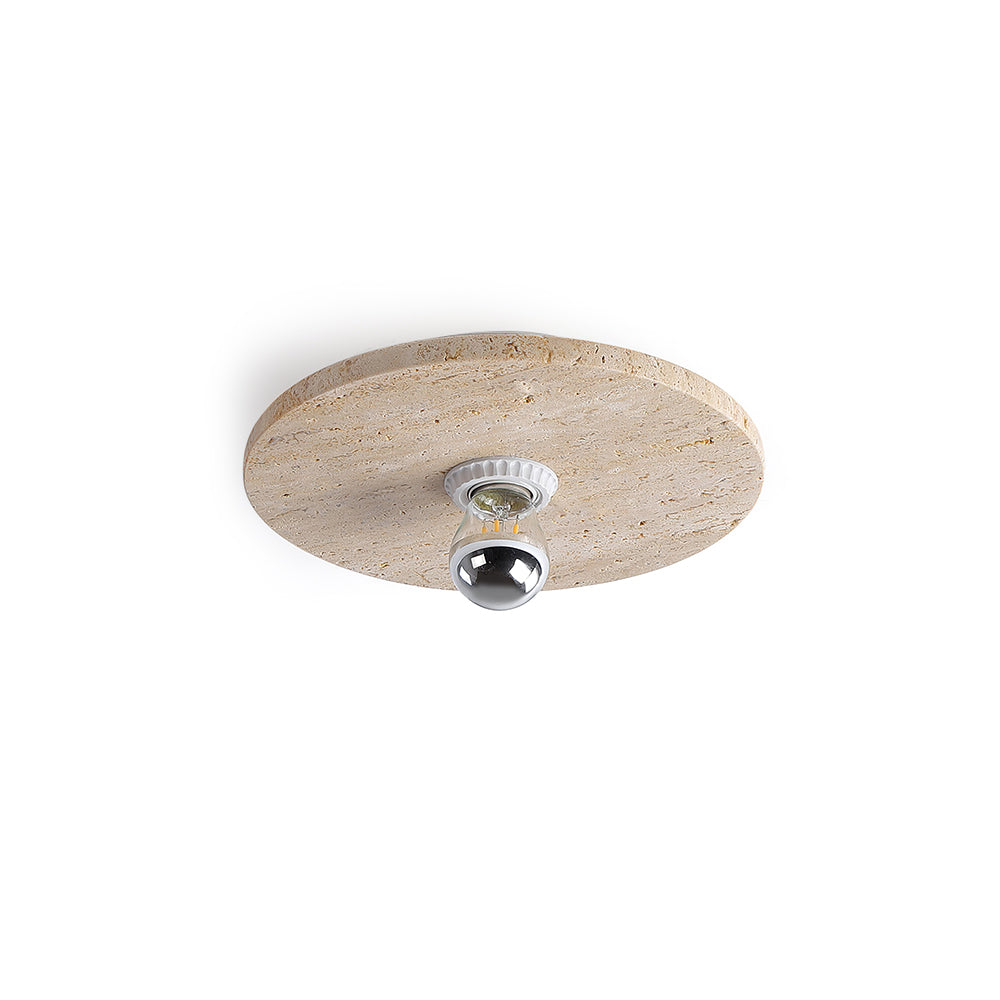 CHARLESTON TRAVERTINE DRUM LIGHTING FIXTURE