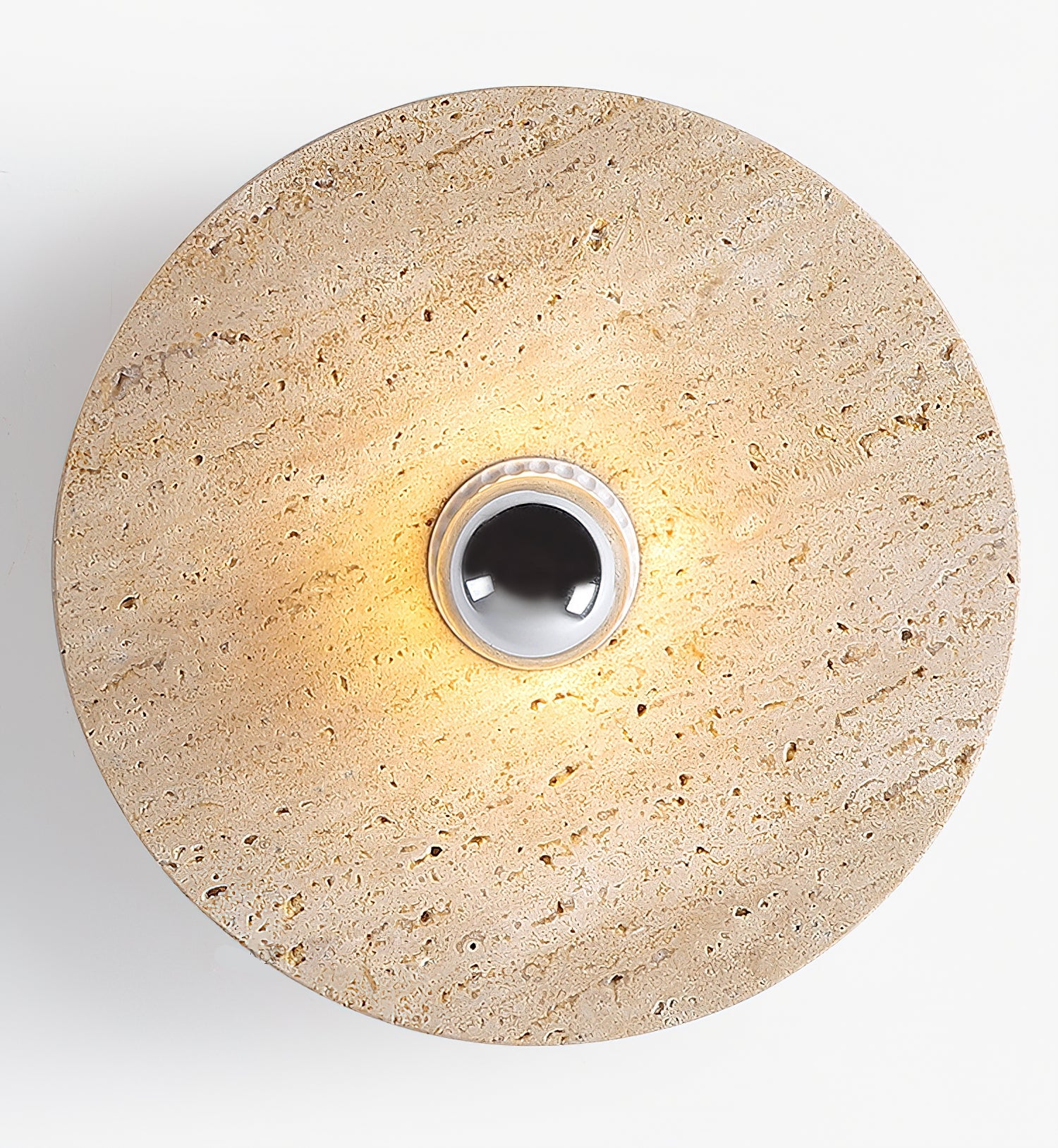 CHARLESTON TRAVERTINE DRUM LIGHTING FIXTURE