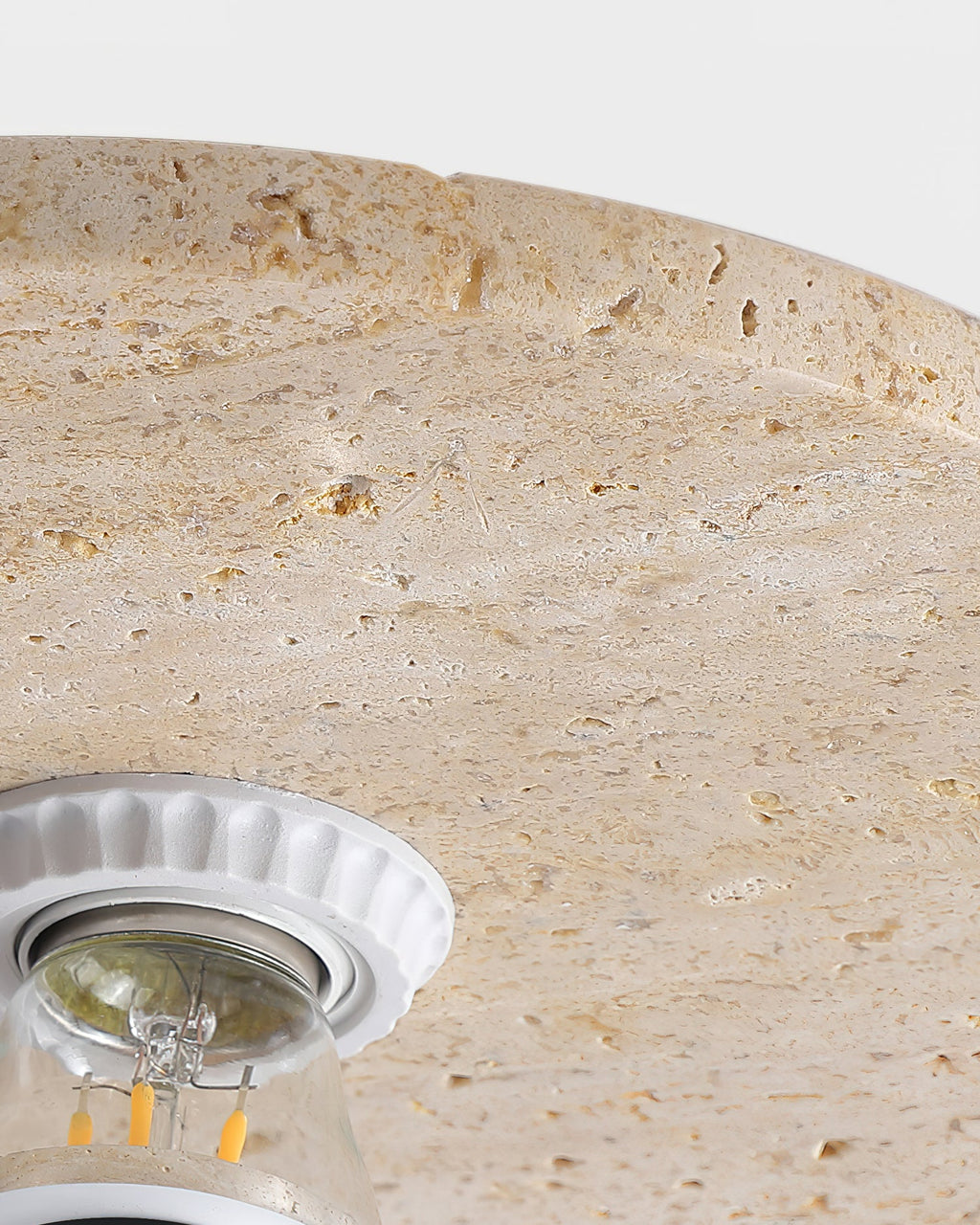CHARLESTON TRAVERTINE DRUM LIGHTING FIXTURE
