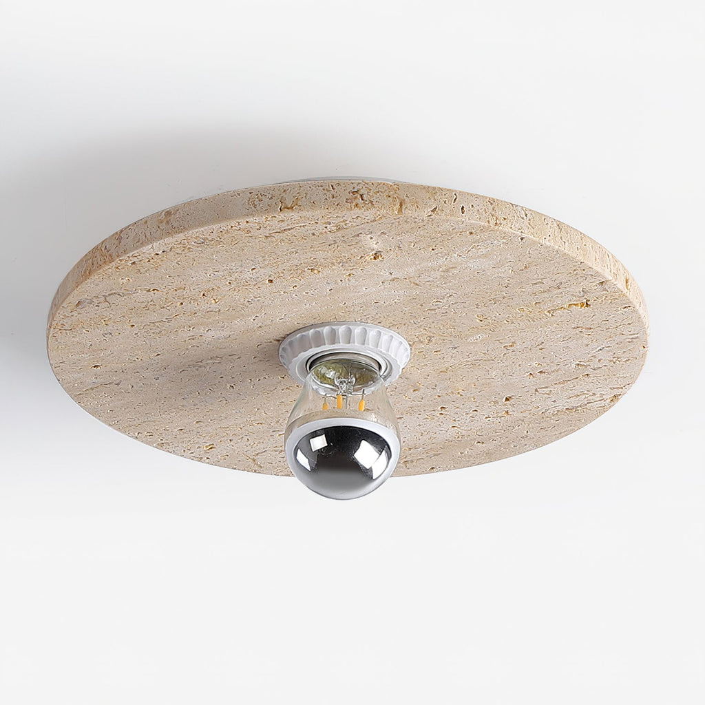 CHARLESTON TRAVERTINE DRUM LIGHTING FIXTURE