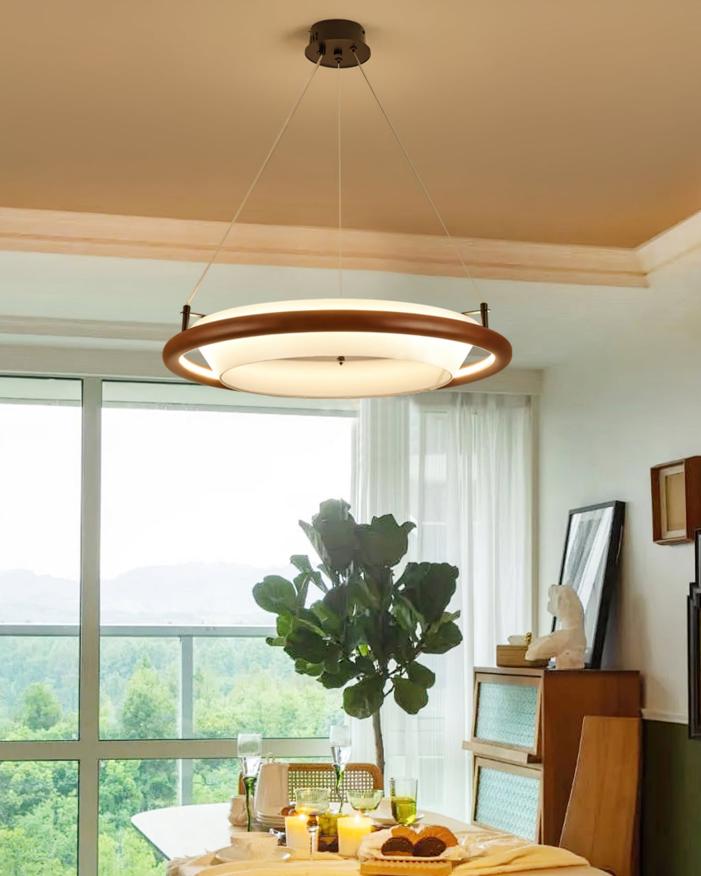 FENWICK RUSTIC WOODEN LUMINAIRE
