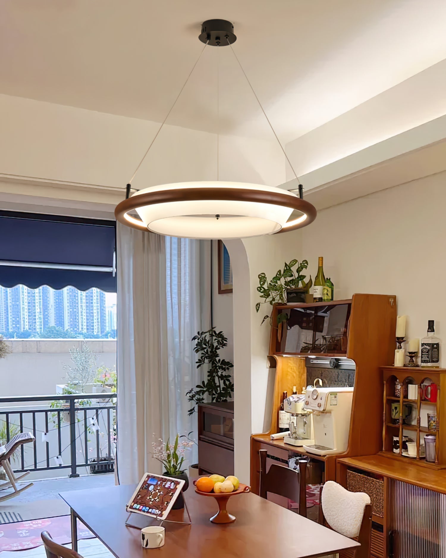 FENWICK RUSTIC WOODEN LUMINAIRE