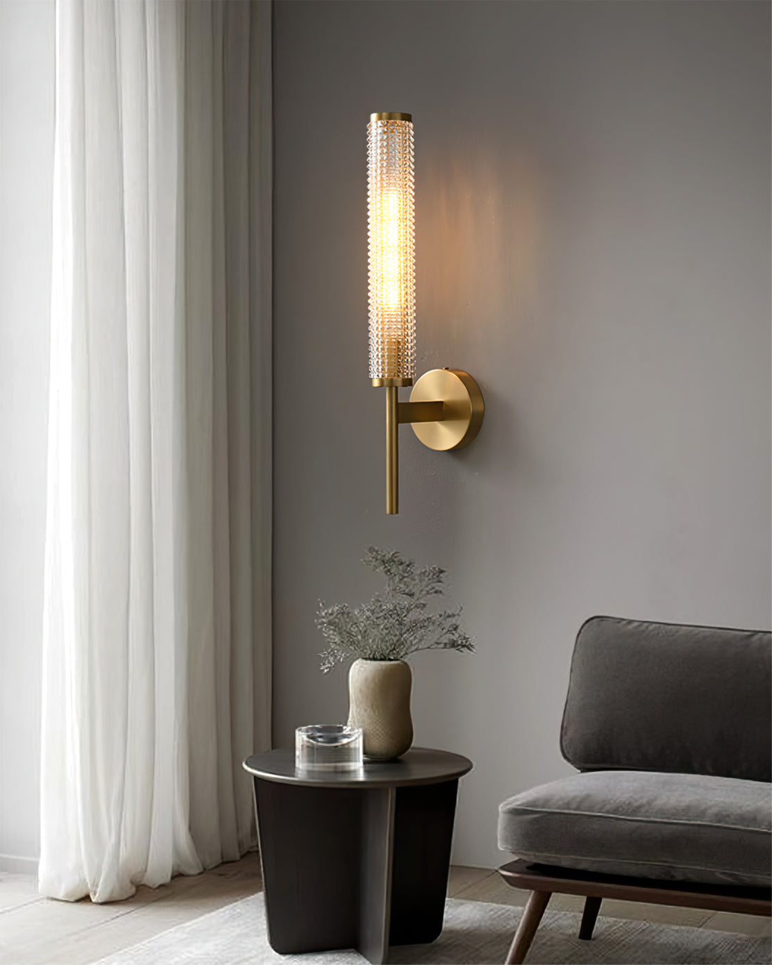 Stratford Gilded Orb Wall Sconce