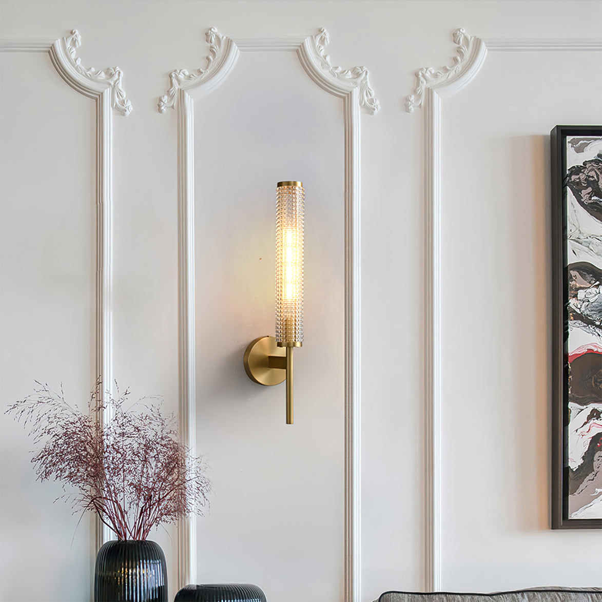 Stratford Gilded Orb Wall Sconce