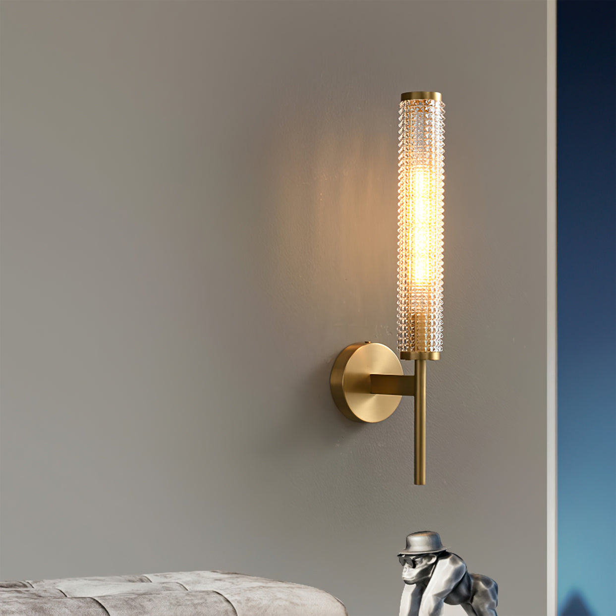 Stratford Gilded Orb Wall Sconce